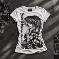 Y2K Anime Graphic Shirt weiß